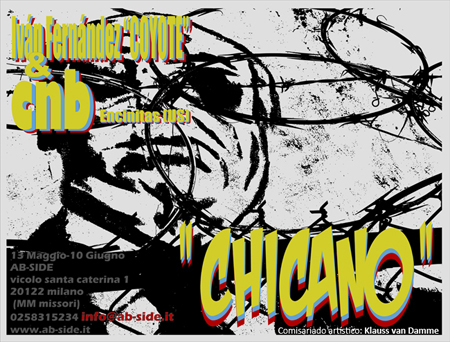 cartel de la exposicion chicano publicado por cortesia del artista para klauss van damme official website